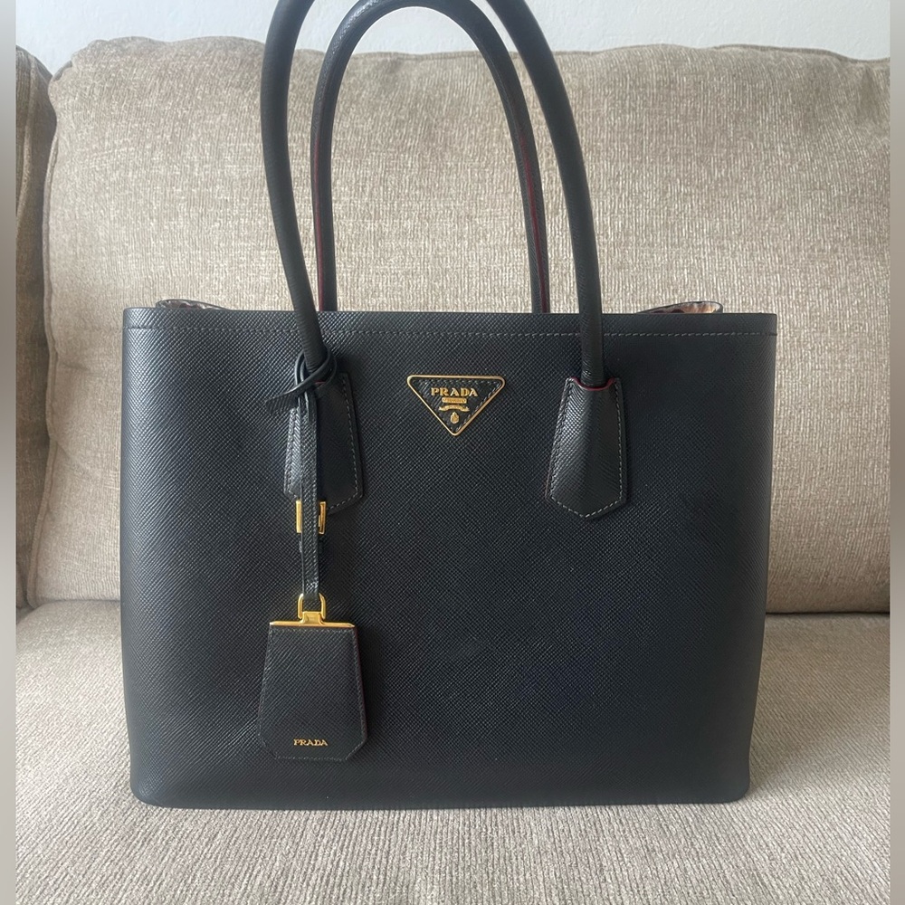 Prada double tote